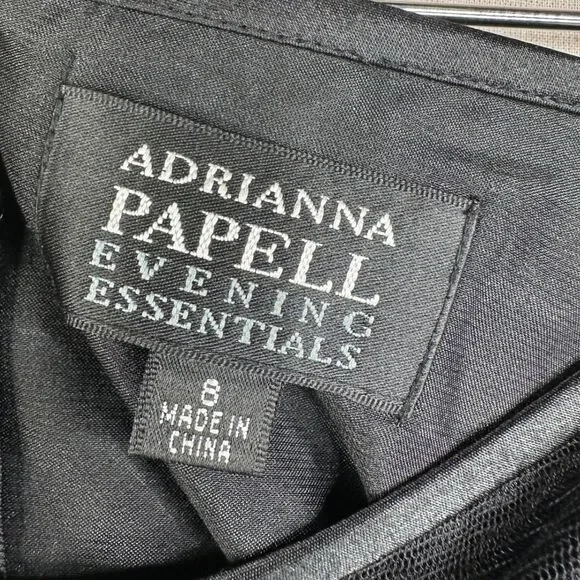 NWOT Adrianna Papell Black Sequin A-Line Skirt Size 8 - Picture 2 of 6